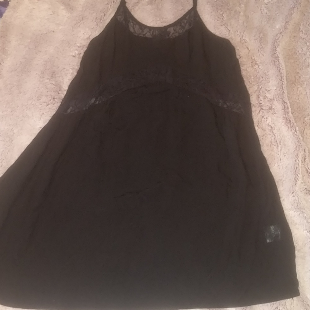 Black slip dress